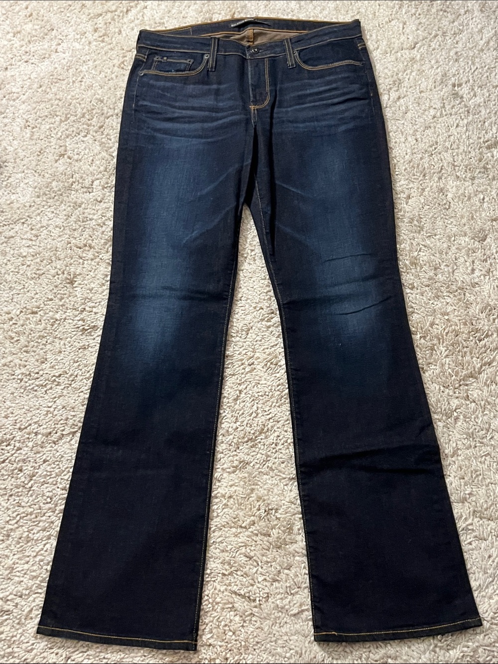 Big Star Dark Indigo Hazel Boot Cut Jeans with Contrast Stitching